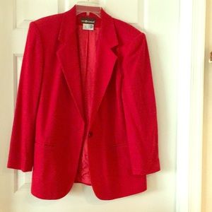 Red Wool Sag Harbor Blazer